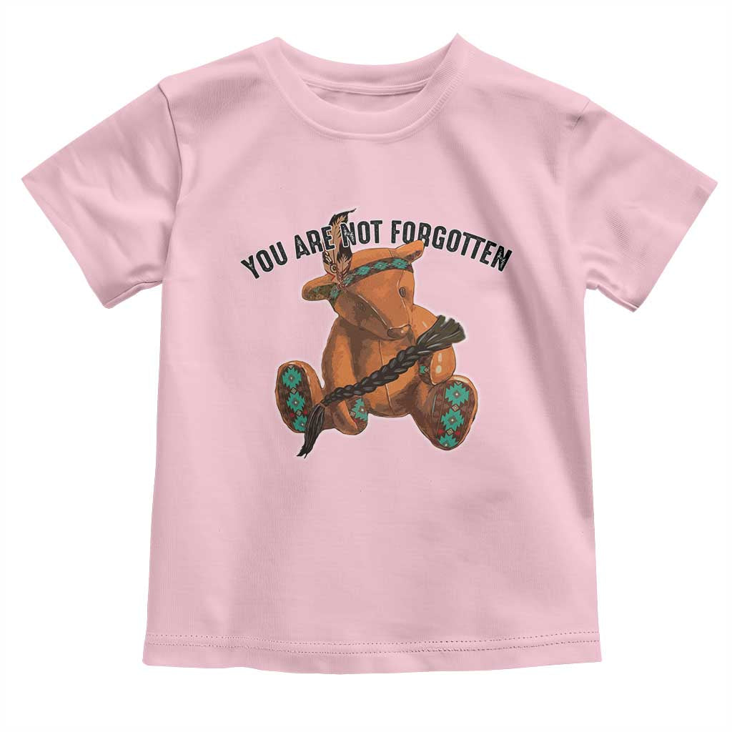 Orange Shirt Day Memorial Bear Toddler T Shirt You Are Not Forgotten Stolen Children Tribute - Wonder Print Shop