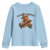 Orange Shirt Day Memorial Bear Youth Sweatshirt You Are Not Forgotten Stolen Children Tribute - Wonder Print Shop