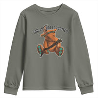 Orange Shirt Day Memorial Bear Youth Sweatshirt You Are Not Forgotten Stolen Children Tribute - Wonder Print Shop