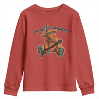 Orange Shirt Day Memorial Bear Youth Sweatshirt You Are Not Forgotten Stolen Children Tribute - Wonder Print Shop
