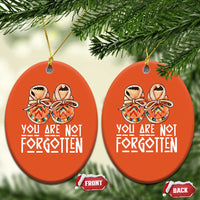 Orange Shirt Day Memorial Moccasins Christmas Ceramic Ornament You Are Not Forgotten Indigenous Remembrance for Stolen Children - Wonder Print Shop