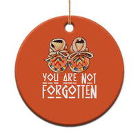 Orange Shirt Day Memorial Moccasins Christmas Ceramic Ornament You Are Not Forgotten Indigenous Remembrance for Stolen Children - Wonder Print Shop