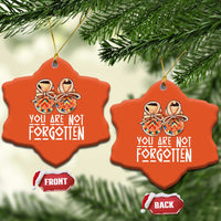 Orange Shirt Day Memorial Moccasins Christmas Ceramic Ornament You Are Not Forgotten Indigenous Remembrance for Stolen Children - Wonder Print Shop