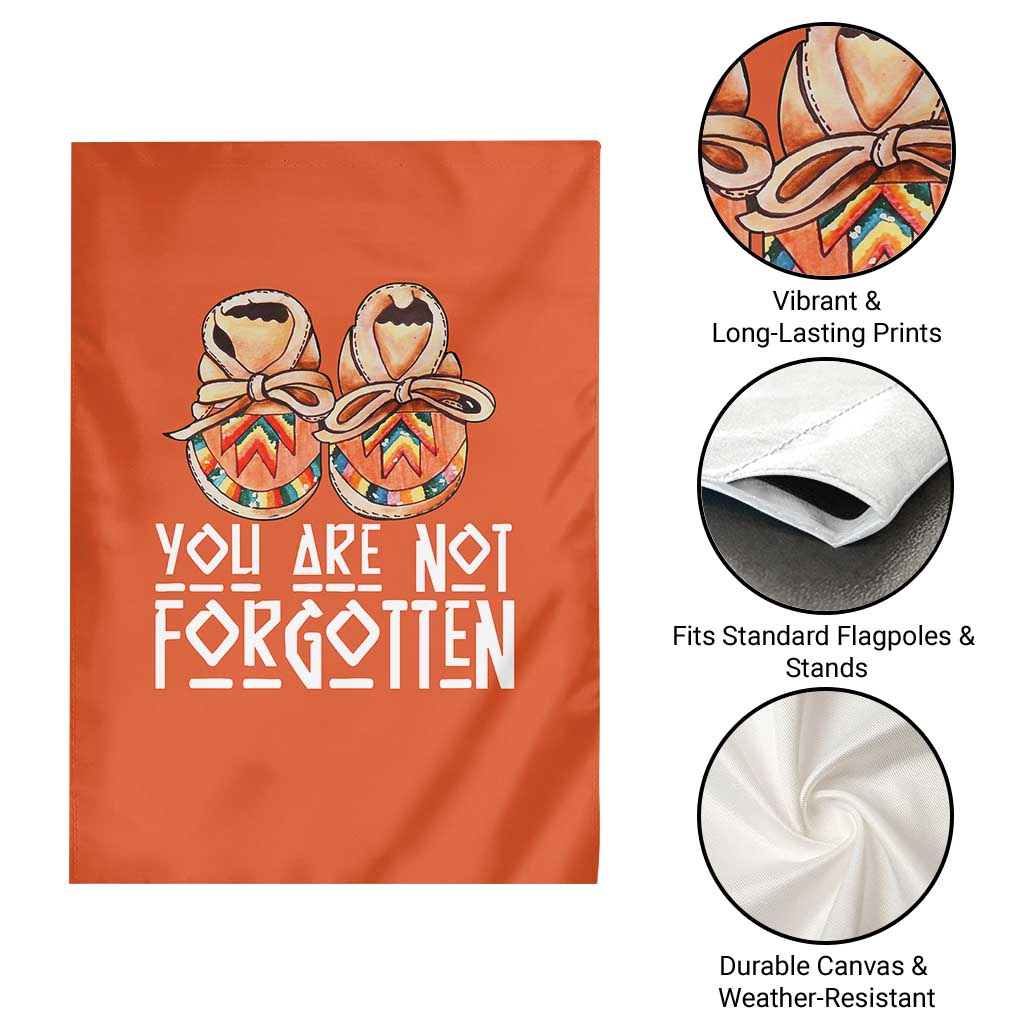 Orange Shirt Day Memorial Moccasins Garden Flag You Are Not Forgotten Indigenous Remembrance for Stolen Children - Wonder Print Shop