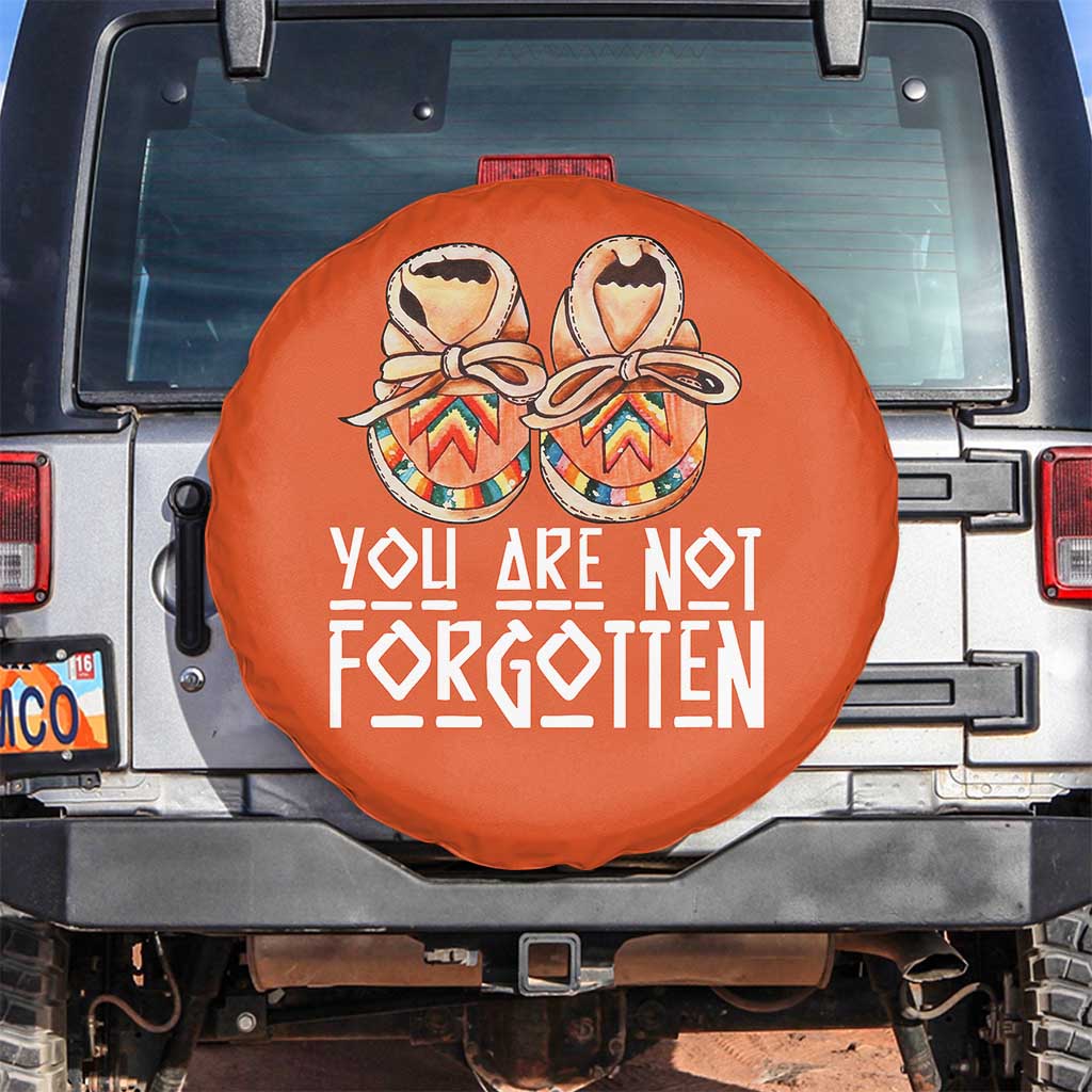 Orange Shirt Day Memorial Moccasins Spare Tire Cover You Are Not Forgotten Indigenous Remembrance for Stolen Children - Wonder Print Shop