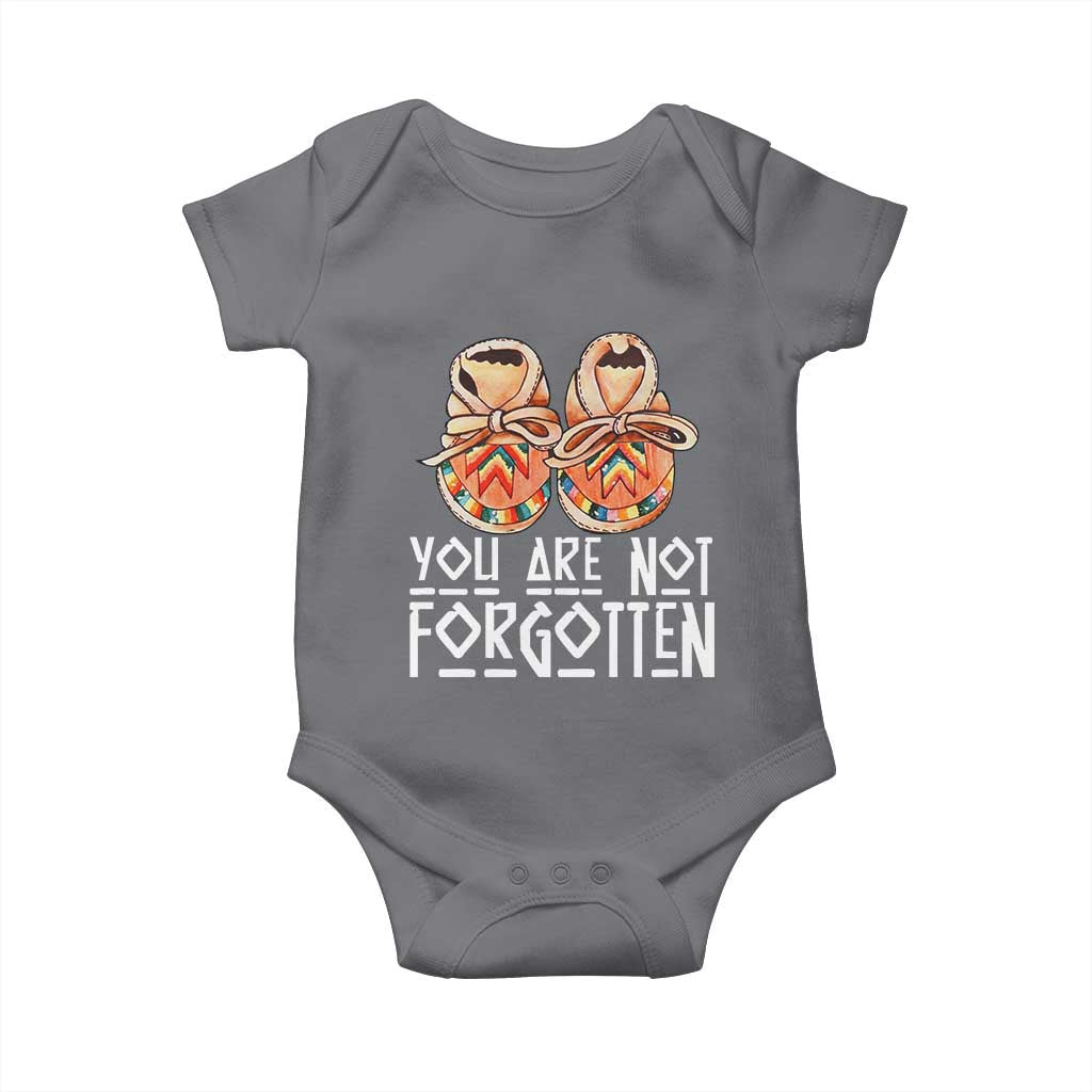 Orange Shirt Day Memorial Moccasins Baby Onesie You Are Not Forgotten Indigenous Remembrance for Stolen Children - Wonder Print Shop