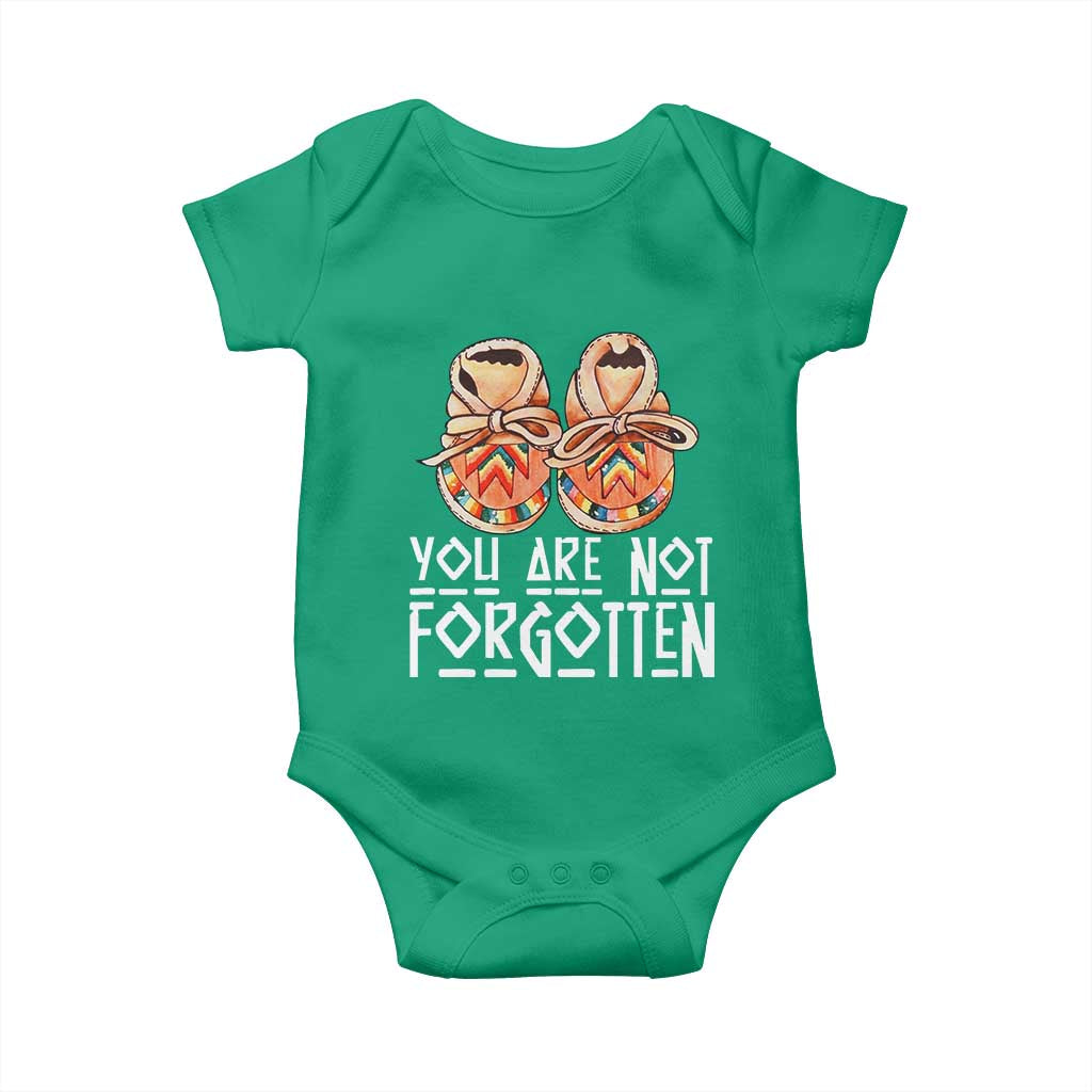 Orange Shirt Day Memorial Moccasins Baby Onesie You Are Not Forgotten Indigenous Remembrance for Stolen Children - Wonder Print Shop