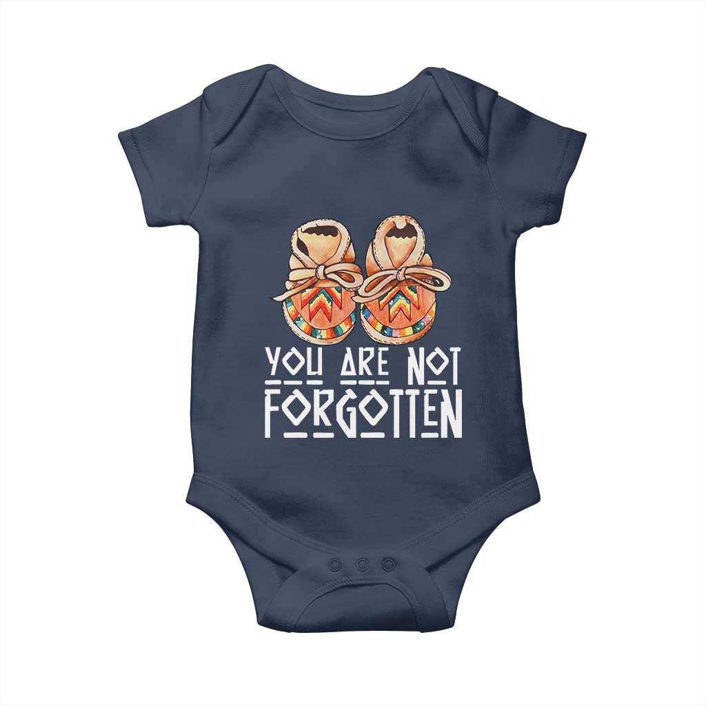 Orange Shirt Day Memorial Moccasins Baby Onesie You Are Not Forgotten Indigenous Remembrance for Stolen Children - Wonder Print Shop