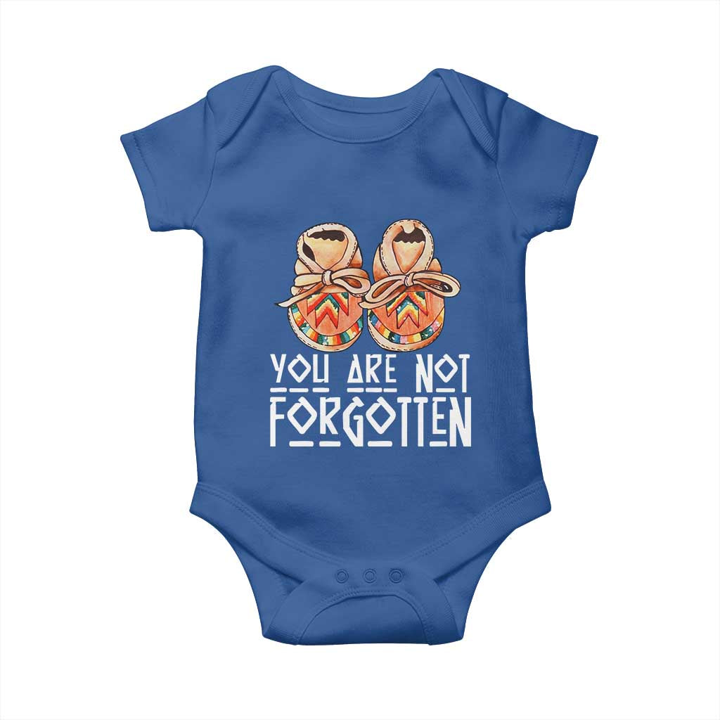 Orange Shirt Day Memorial Moccasins Baby Onesie You Are Not Forgotten Indigenous Remembrance for Stolen Children - Wonder Print Shop