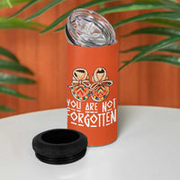 Orange Shirt Day Memorial Moccasins 4 in 1 Can Cooler Tumbler You Are Not Forgotten Indigenous Remembrance for Stolen Children - Wonder Print Shop