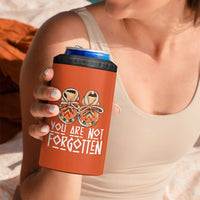 Orange Shirt Day Memorial Moccasins 4 in 1 Can Cooler Tumbler You Are Not Forgotten Indigenous Remembrance for Stolen Children - Wonder Print Shop
