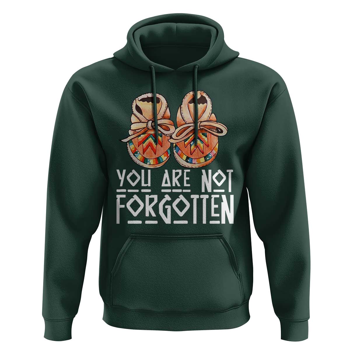 Orange Shirt Day Memorial Moccasins Hoodie You Are Not Forgotten Indigenous Remembrance for Stolen Children - Wonder Print Shop