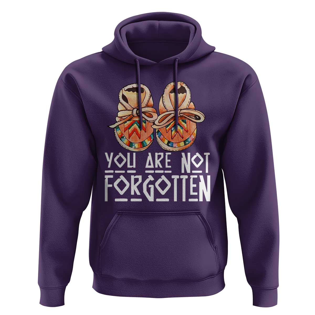 Orange Shirt Day Memorial Moccasins Hoodie You Are Not Forgotten Indigenous Remembrance for Stolen Children - Wonder Print Shop