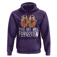 Orange Shirt Day Memorial Moccasins Hoodie You Are Not Forgotten Indigenous Remembrance for Stolen Children - Wonder Print Shop
