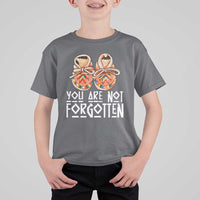 Orange Shirt Day Memorial Moccasins T Shirt For Kid You Are Not Forgotten Indigenous Remembrance for Stolen Children - Wonder Print Shop