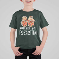 Orange Shirt Day Memorial Moccasins T Shirt For Kid You Are Not Forgotten Indigenous Remembrance for Stolen Children - Wonder Print Shop