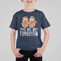 Orange Shirt Day Memorial Moccasins T Shirt For Kid You Are Not Forgotten Indigenous Remembrance for Stolen Children - Wonder Print Shop
