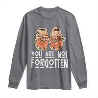 Orange Shirt Day Memorial Moccasins Long Sleeve Shirt You Are Not Forgotten Indigenous Remembrance for Stolen Children - Wonder Print Shop
