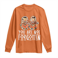 Orange Shirt Day Memorial Moccasins Long Sleeve Shirt You Are Not Forgotten Indigenous Remembrance for Stolen Children - Wonder Print Shop