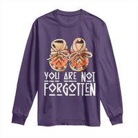 Orange Shirt Day Memorial Moccasins Long Sleeve Shirt You Are Not Forgotten Indigenous Remembrance for Stolen Children - Wonder Print Shop