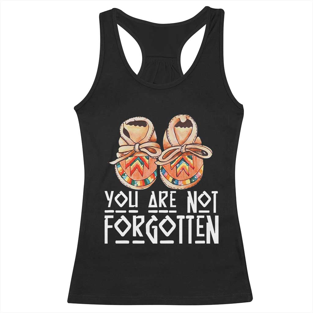 Orange Shirt Day Memorial Moccasins Racerback Tank Top You Are Not Forgotten Indigenous Remembrance for Stolen Children - Wonder Print Shop