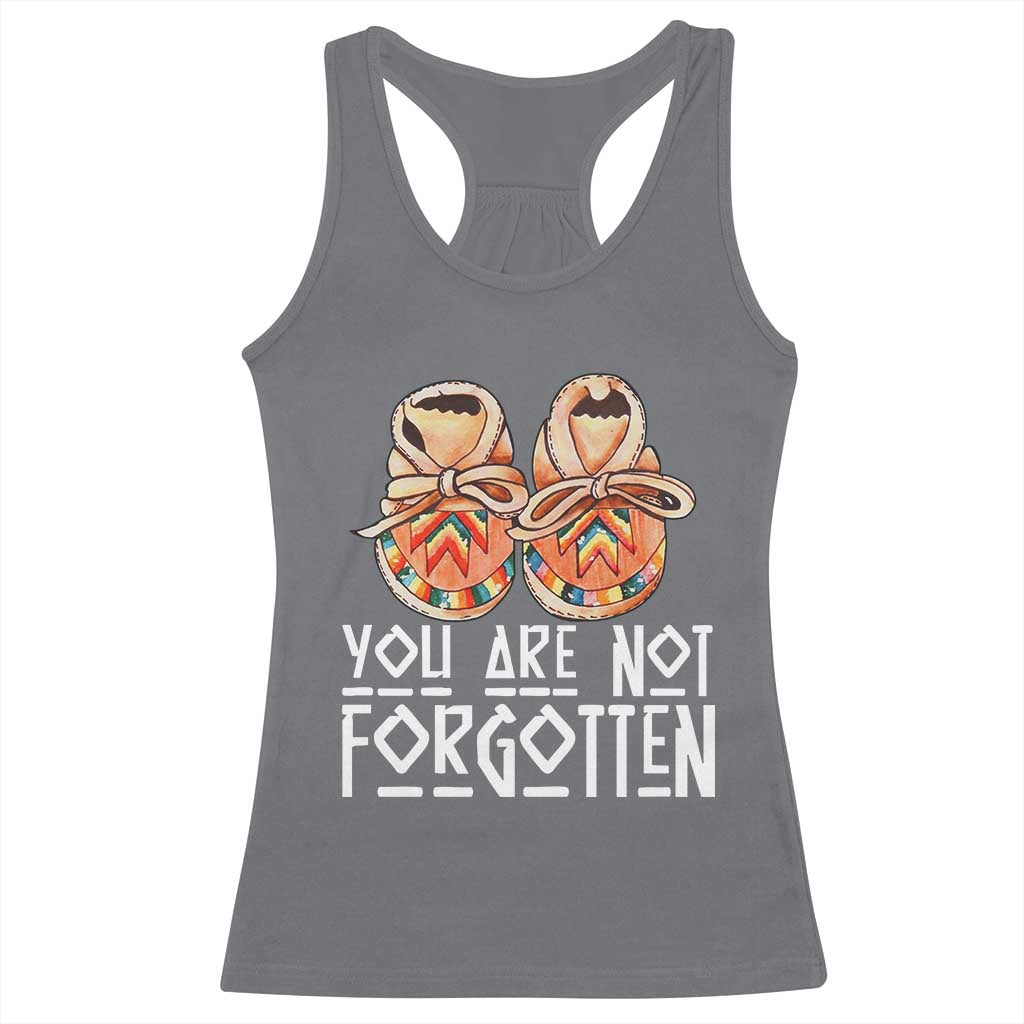 Orange Shirt Day Memorial Moccasins Racerback Tank Top You Are Not Forgotten Indigenous Remembrance for Stolen Children - Wonder Print Shop