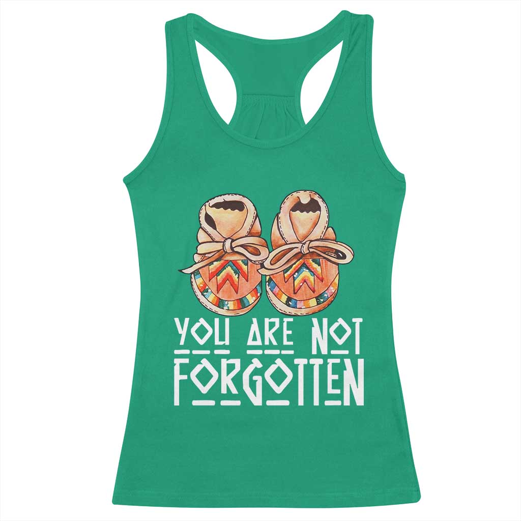 Orange Shirt Day Memorial Moccasins Racerback Tank Top You Are Not Forgotten Indigenous Remembrance for Stolen Children - Wonder Print Shop