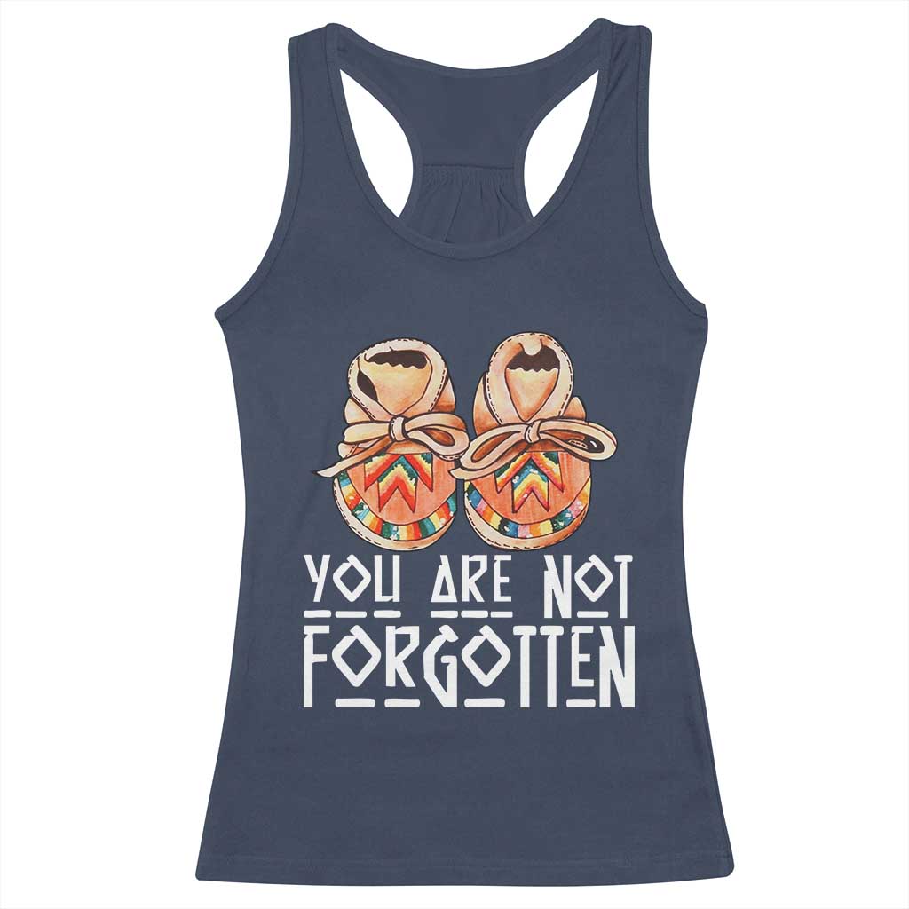 Orange Shirt Day Memorial Moccasins Racerback Tank Top You Are Not Forgotten Indigenous Remembrance for Stolen Children - Wonder Print Shop