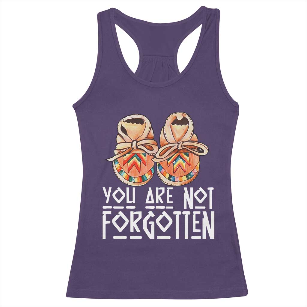 Orange Shirt Day Memorial Moccasins Racerback Tank Top You Are Not Forgotten Indigenous Remembrance for Stolen Children - Wonder Print Shop