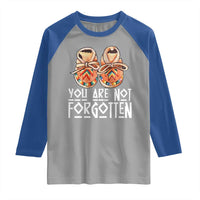 Orange Shirt Day Memorial Moccasins Raglan Shirt You Are Not Forgotten Indigenous Remembrance for Stolen Children - Wonder Print Shop