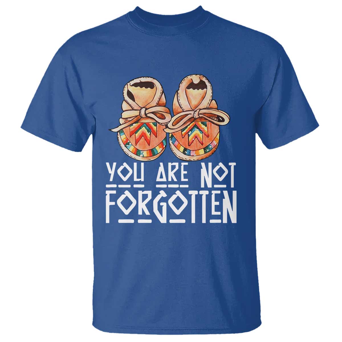 Orange Shirt Day Memorial Moccasins T Shirt You Are Not Forgotten Indigenous Remembrance for Stolen Children - Wonder Print Shop