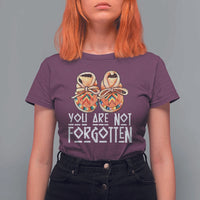 Orange Shirt Day Memorial Moccasins T Shirt For Women You Are Not Forgotten Indigenous Remembrance for Stolen Children - Wonder Print Shop