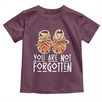 Orange Shirt Day Memorial Moccasins Toddler T Shirt You Are Not Forgotten Indigenous Remembrance for Stolen Children - Wonder Print Shop
