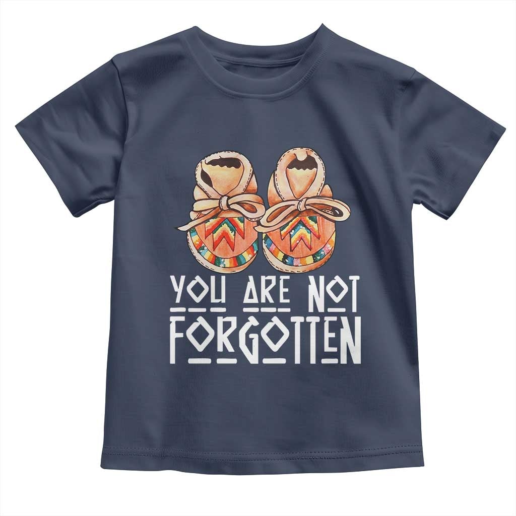 Orange Shirt Day Memorial Moccasins Toddler T Shirt You Are Not Forgotten Indigenous Remembrance for Stolen Children - Wonder Print Shop