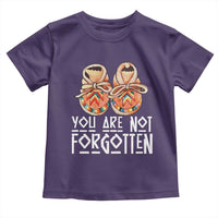 Orange Shirt Day Memorial Moccasins Toddler T Shirt You Are Not Forgotten Indigenous Remembrance for Stolen Children - Wonder Print Shop
