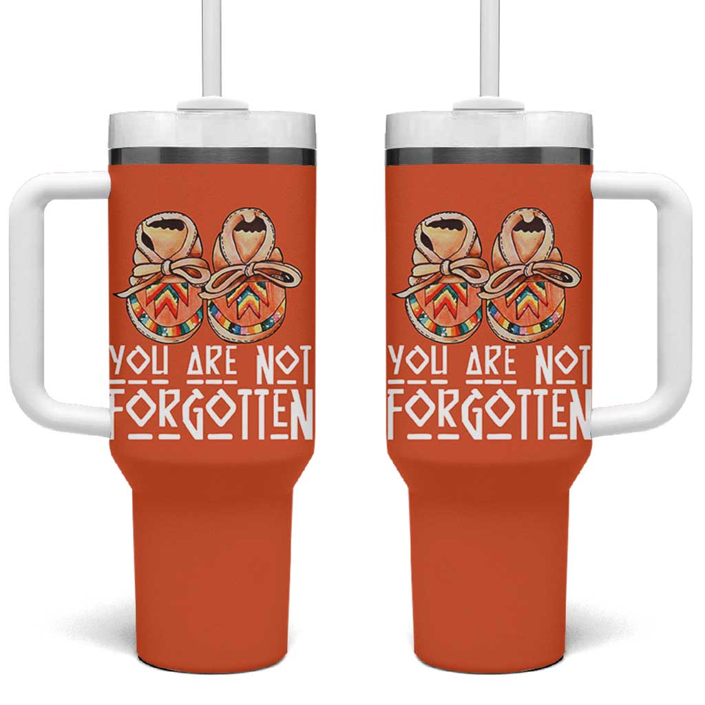 Orange Shirt Day Memorial Moccasins Tumbler With Handle You Are Not Forgotten Indigenous Remembrance for Stolen Children - Wonder Print Shop