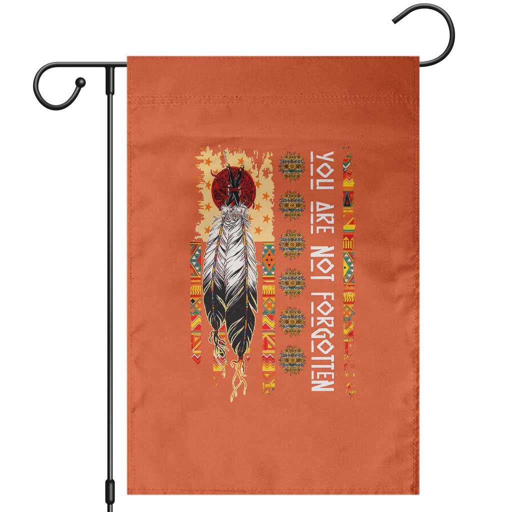 Orange Shirt Day Feather Flag Garden Flag You Are Not Forgotten Indigenous Tribute - Wonder Print Shop