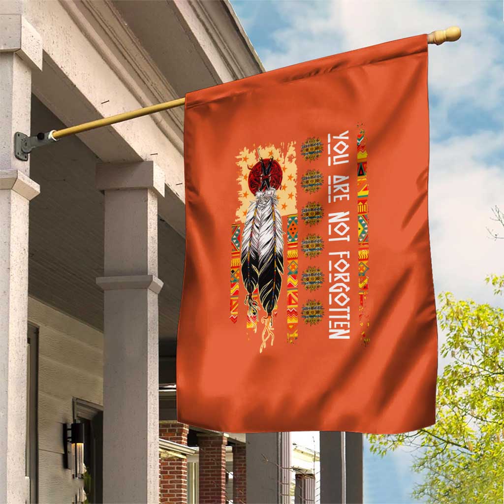 Orange Shirt Day Feather Flag Garden Flag You Are Not Forgotten Indigenous Tribute - Wonder Print Shop