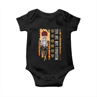 Orange Shirt Day Feather Flag Baby Onesie You Are Not Forgotten Indigenous Tribute - Wonder Print Shop