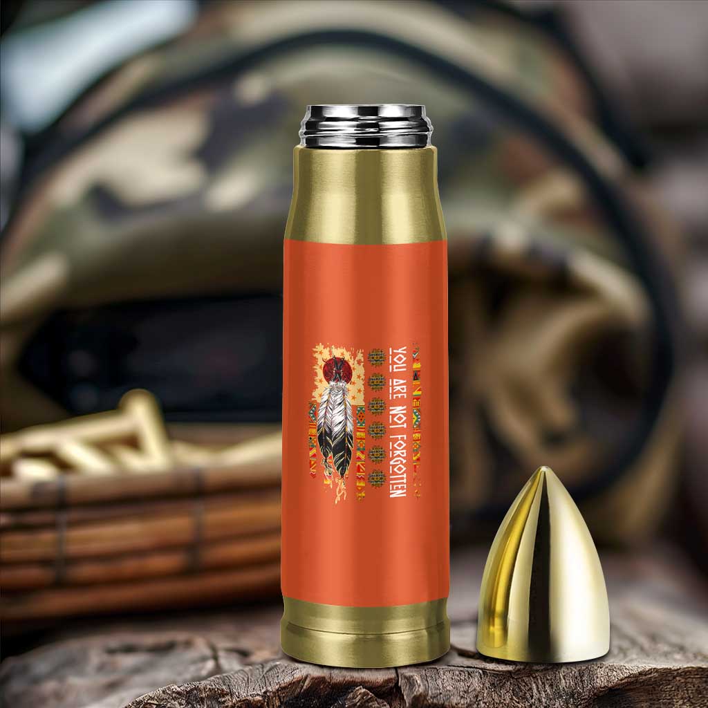 Orange Shirt Day Feather Flag Bullet Tumbler You Are Not Forgotten Indigenous Tribute - Wonder Print Shop