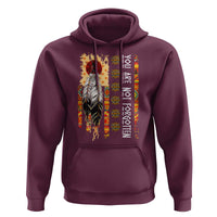 Orange Shirt Day Feather Flag Hoodie You Are Not Forgotten Indigenous Tribute - Wonder Print Shop