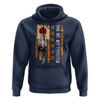 Orange Shirt Day Feather Flag Hoodie You Are Not Forgotten Indigenous Tribute - Wonder Print Shop