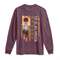 Orange Shirt Day Feather Flag Long Sleeve Shirt You Are Not Forgotten Indigenous Tribute - Wonder Print Shop