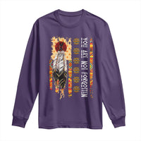 Orange Shirt Day Feather Flag Long Sleeve Shirt You Are Not Forgotten Indigenous Tribute - Wonder Print Shop