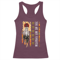 Orange Shirt Day Feather Flag Racerback Tank Top You Are Not Forgotten Indigenous Tribute - Wonder Print Shop