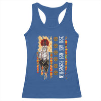 Orange Shirt Day Feather Flag Racerback Tank Top You Are Not Forgotten Indigenous Tribute - Wonder Print Shop