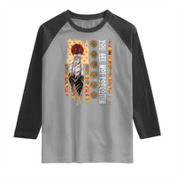 Orange Shirt Day Feather Flag Raglan Shirt You Are Not Forgotten Indigenous Tribute - Wonder Print Shop
