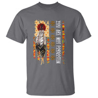 Orange Shirt Day Feather Flag T Shirt You Are Not Forgotten Indigenous Tribute - Wonder Print Shop