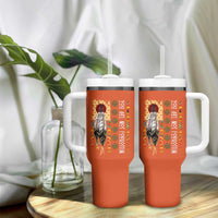 Orange Shirt Day Feather Flag Tumbler With Handle You Are Not Forgotten Indigenous Tribute - Wonder Print Shop