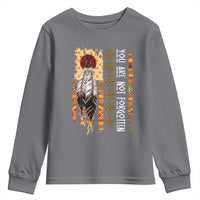 Orange Shirt Day Feather Flag Youth Sweatshirt You Are Not Forgotten Indigenous Tribute - Wonder Print Shop